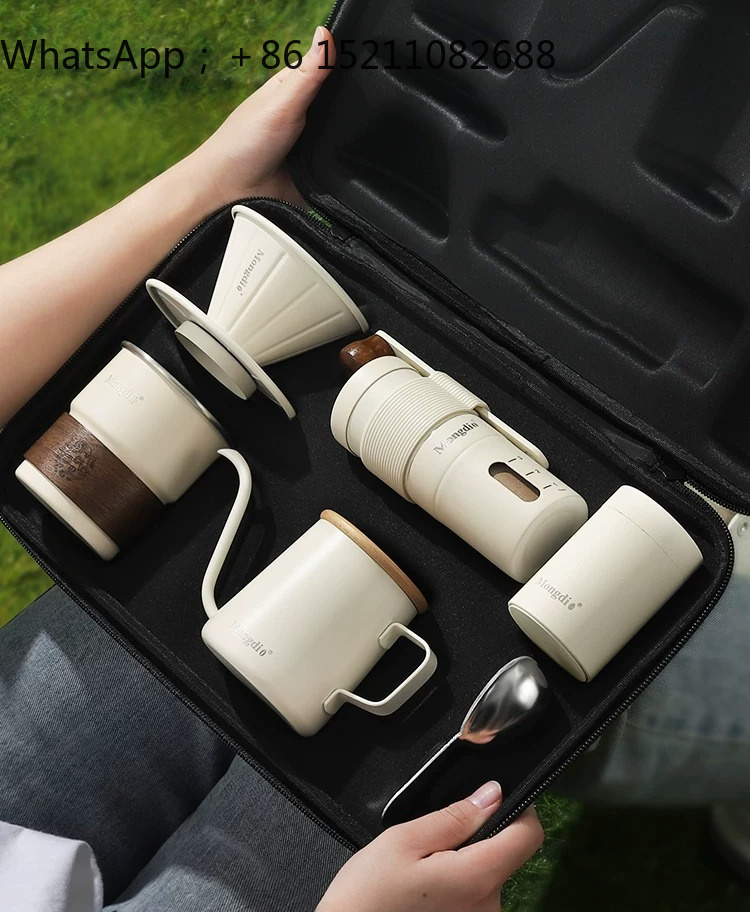 Coffee Equipment For Camping - LLY Handgebrühtes Kaffeekannen-Set Outdoor-Camping-Kaffeeausrüstung Tragbare Handgemahlene
