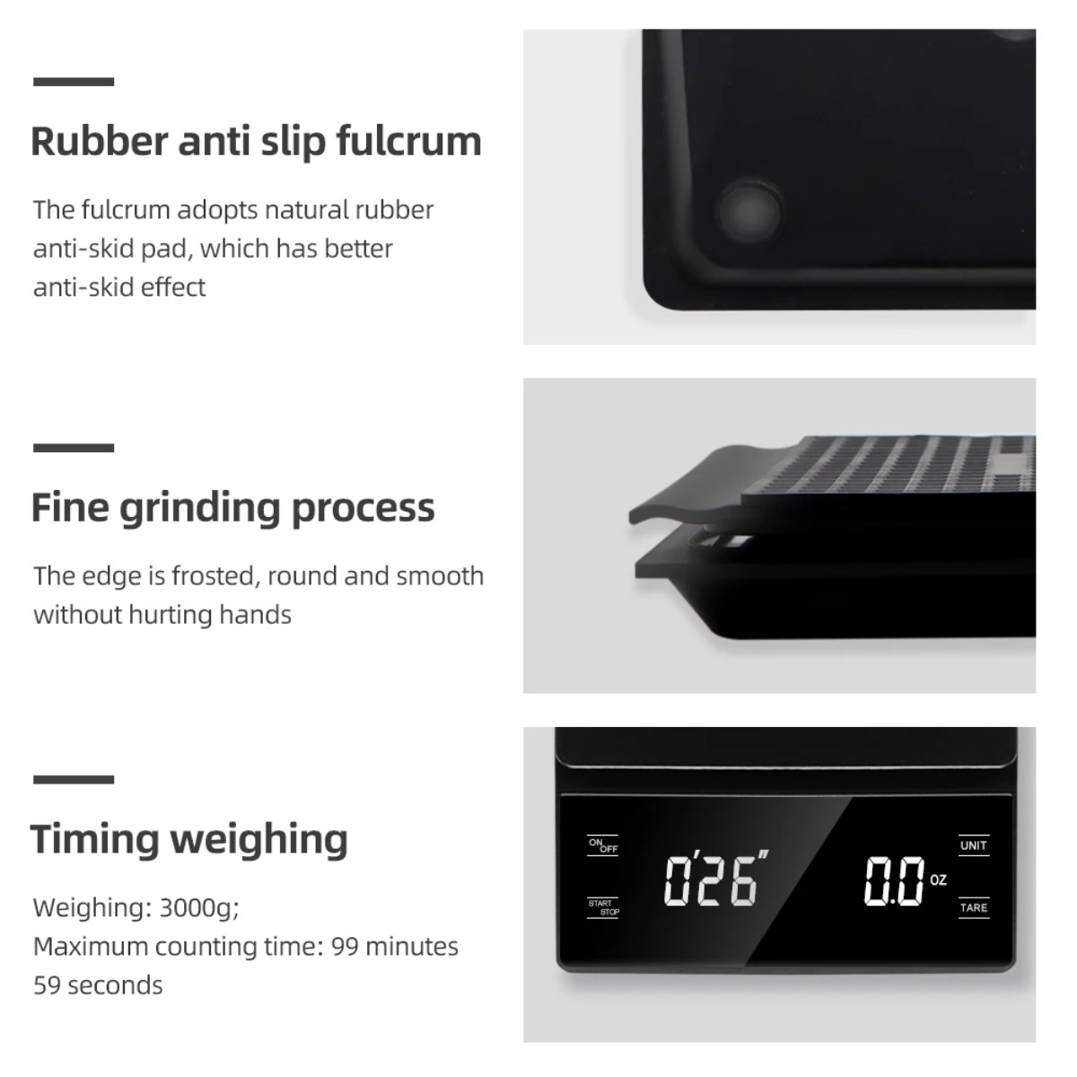 Digitale Kaffeewaage 3kg 0,1g  – Scale Drip Timer Bewertung und Preis